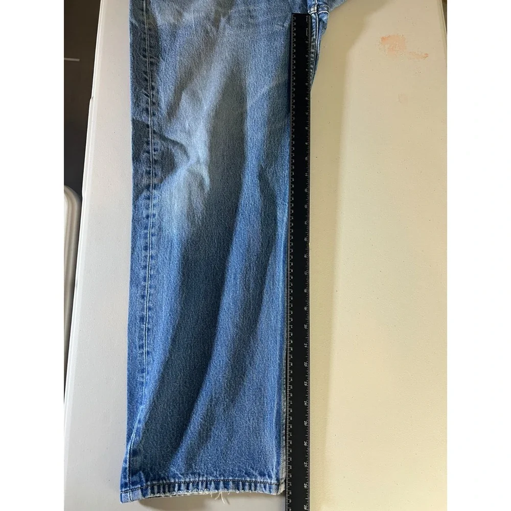 Levi's 501 40x32 (38x28) Button Fly Light Wash Fade Faded Blue Jeans Red Batwing